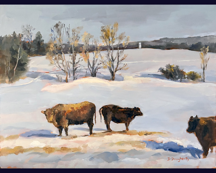 Three Brown Cows